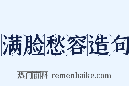 满脸愁容造句是什么意思的图片